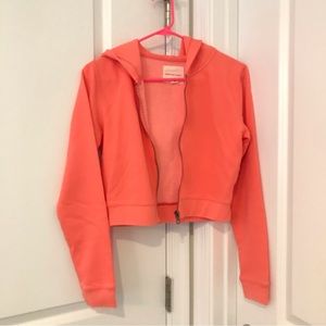 cropped zip up hoodie